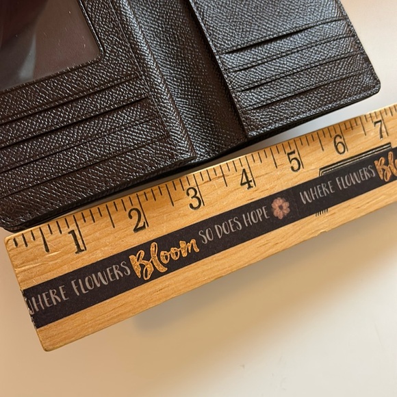 COACH Purple Leather Medium Bifold Wallet Corner Zip Coach Purple Wallet - Picture 3 of 16